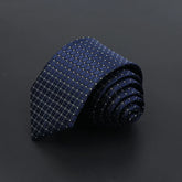 Gravata Azul Marinho Quadriculada